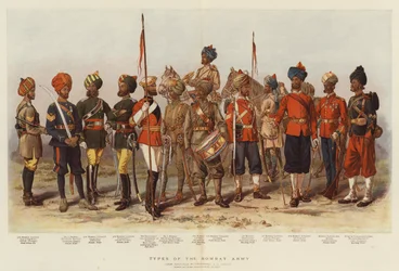 Typen van het Bombay Leger